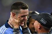 14 September 2019; Dublin manager Jim Gavin celebrates with Brian Fenton after the GAA Football All-Ireland Senior Championship Final Replay between Dublin and Kerry at Croke Park in Dublin. Photo by Piaras Ó Mídheach/Sportsfile