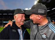 14 September 2019; Dublin manager Jim Gavin with his father Jimmy following the GAA Football All-Ireland Senior Championship Final Replay match between Dublin and Kerry at Croke Park in Dublin. Photo by Eóin Noonan/Sportsfile