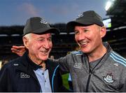 14 September 2019; Dublin manager Jim Gavin with his father Jimmy following the GAA Football All-Ireland Senior Championship Final Replay match between Dublin and Kerry at Croke Park in Dublin. Photo by Eóin Noonan/Sportsfile