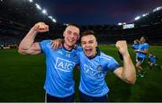 14 September 2019; Con O'Callaghan, left, and Eoin Murchan of Dublin celebrate following the GAA Football All-Ireland Senior Championship Final Replay match between Dublin and Kerry at Croke Park in Dublin. Photo by David Fitzgerald/Sportsfile