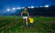 14 September 2019; Paul Geaney of Kerry leaves the field with his son Paidi following the GAA Football All-Ireland Senior Championship Final Replay match between Dublin and Kerry at Croke Park in Dublin. Photo by David Fitzgerald/Sportsfile