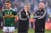 14 September 2019; Kerry manager Peter Keane, centre, alongside selector James Foley and Killian Spillane following the GAA Football All-Ireland Senior Championship Final Replay match between Dublin and Kerry at Croke Park in Dublin. Photo by David Fitzgerald/Sportsfile