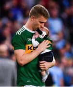 14 September 2019; Gavin Crowley of Kerry with his son Arlo following the GAA Football All-Ireland Senior Championship Final Replay match between Dublin and Kerry at Croke Park in Dublin. Photo by David Fitzgerald/Sportsfile