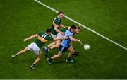 14 September 2019; Diarmuid Connolly of Dublin in action against Kerry players, left to right, Seán O'Shea, Tadhg Morley, and Killian Spillane during the GAA Football All-Ireland Senior Championship Final Replay match between Dublin and Kerry at Croke Park in Dublin. Photo by Daire Brennan/Sportsfile