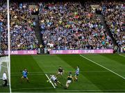 14 September 2019; Stephen Cluxton of Dublin saves a shot on goal by Stephen O'Brien of Kerry during the GAA Football All-Ireland Senior Championship Final Replay match between Dublin and Kerry at Croke Park in Dublin. Photo by Eóin Noonan/Sportsfile