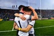 14 September 2019; Dublin captain Stephen Cluxton and his understudy Evan Comerford of Dublin celebrate after the final whistle of  the GAA Football All-Ireland Senior Championship Final Replay match between Dublin and Kerry at Croke Park in Dublin. Photo by Ray McManus/Sportsfile