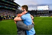14 September 2019; Dublin manager Jim Gavin and Jack McCaffrey celebrate after the GAA Football All-Ireland Senior Championship Final Replay match between Dublin and Kerry at Croke Park in Dublin. Photo by Ray McManus/Sportsfile