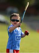 14 September 2019; Luke Melady, Age 2 and half, from Portmarnock during the 2019 LGFA All-Ireland Club 7s at Naomh Mearnóg & St Sylvesters in Dublin. Photo by Michael P Ryan/Sportsfile