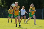14 September 2019; Action from the Senior Group 3 match between Corofin, Co Galway and Emyvale, Co Monaghan, during the 2019 LGFA All-Ireland Club 7s at Naomh Mearnóg & St Sylvesters in Dublin. Photo by Michael P Ryan/Sportsfile