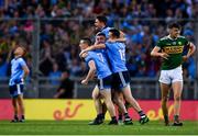 14 September 2019; Dublin players, John Small, Cormac Costello, Michael Fitzsimons and Dean Rock celebrate at the final whistle, as David Clifford of Kerry looks on dejected following the GAA Football All-Ireland Senior Championship Final Replay match between Dublin and Kerry at Croke Park in Dublin. Photo by Sam Barnes/Sportsfile