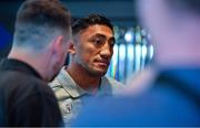 15 September 2019; Bundee Aki speaks to the media during an Ireland Rugby Press Conference at the Hotel New Otani Makuhari in Chiba, Japan. Photo by Brendan Moran/Sportsfile
