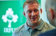 15 September 2019; John Ryan speaks to the media during an Ireland Rugby Press Conference at the Hotel New Otani Makuhari in Chiba, Japan. Photo by Brendan Moran/Sportsfile