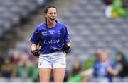 15 September 2019; Angela McGuigan of Tipperary celebrates scoring her side's first goal during the TG4 All-Ireland Ladies Football Intermediate Championship Final match between Meath andTipperary at Croke Park in Dublin. Photo by Piaras Ó Mídheach/Sportsfile