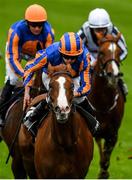 15 September 2019; Love, centre, with Ryan Moore up, on their way to winning the Moyglare Stud Stakes during Day Two of the Irish Champions Weekend at The Curragh Racecourse in Kildare. Photo by Seb Daly/Sportsfile
