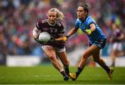 15 September 2019; Orla Murphy of Galway in action against Hannah O'Neill of Dublin during the TG4 All-Ireland Ladies Football Senior Championship Final match between Dublin and Galway at Croke Park in Dublin. Photo by Stephen McCarthy/Sportsfile