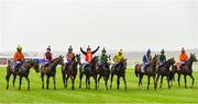 15 September 2019; Jockey AP McCoy, centre, celebrates after winning the Pat Smullen Champions Race For Cancer Trials Ireland on Quizical during Day Two of the Irish Champions Weekend at The Curragh Racecourse in Kildare. Photo by Seb Daly/Sportsfile