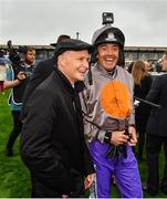 15 September 2019; Pat Smullen, left, and Ruby Walsh prior to the Pat Smullen Champions Race For Cancer Trials Ireland during Day Two of the Irish Champions Weekend at The Curragh Racecourse in Kildare. Photo by Seb Daly/Sportsfile