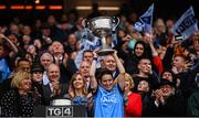 15 September 2019; Dublin captain Sinéad Aherne lifts the Brendan Martin Cup following the TG4 All-Ireland Ladies Football Senior Championship Final match between Dublin and Galway at Croke Park in Dublin. Photo by Stephen McCarthy/Sportsfile