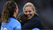 15 September 2019; Dublin players Nicole Owens, right, and Noëlle Healy celebrate after the TG4 All-Ireland Ladies Football Senior Championship Final match between Dublin and Galway at Croke Park in Dublin. Photo by Piaras Ó Mídheach/Sportsfile