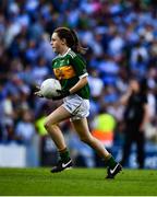 14 September 2019; Róisín Kelleher of Castlemagner, Cork, representing Kerry, in action during the INTO Cumann na mBunscol GAA Respect Exhibition Go Games at Dublin v Kerry - GAA Football All-Ireland Senior Championship Final Replay at Croke Park in Dublin. Photo by David Fitzgerald/Sportsfile