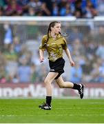 14 September 2019; Referee Ava O’Neill of St Fiachra’s NSBeaumont, Co Dublin, during the INTO Cumann na mBunscol GAA Respect Exhibition Go Games at Dublin v Kerry - GAA Football All-Ireland Senior Championship Final Replay at Croke Park in Dublin. Photo by Seb Daly/Sportsfile