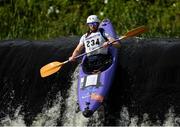 14 September 2019; Jack Gilligan of Canoeing Ireland competing in the K1 Class C Mens event during The 60th Liffey Descent on the River Liffey at Lucan Weir in Lucan, Co Dublin. Photo by Seb Daly/Sportsfile