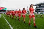 15 September 2019; Sarah Quinn of Louth during the TG4 All-Ireland Ladies Football Junior Championship Final match between Fermanagh and Louth at Croke Park in Dublin. Photo by Stephen McCarthy/Sportsfile