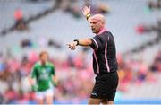 15 September 2019; Referee Kevin Phelan during the TG4 All-Ireland Ladies Football Junior Championship Final match between Fermanagh and Louth at Croke Park in Dublin. Photo by Stephen McCarthy/Sportsfile