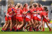 15 September 2019; Louth players clelebrate following the TG4 All-Ireland Ladies Football Junior Championship Final match between Fermanagh and Louth at Croke Park in Dublin. Photo by Stephen McCarthy/Sportsfile