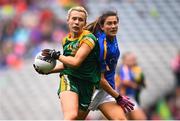 15 September 2019; Kelsey Nesbitt of Meath and Lucy Spillane of Tipperary during the TG4 All-Ireland Ladies Football Intermediate Championship Final match between Meath and Tipperary at Croke Park in Dublin. Photo by Stephen McCarthy/Sportsfile