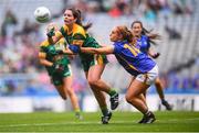 15 September 2019; Shauna Ennis of Meath and Niamh Lonergan of Tipperary during the TG4 All-Ireland Ladies Football Intermediate Championship Final match between Meath and Tipperary at Croke Park in Dublin. Photo by Stephen McCarthy/Sportsfile
