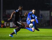 16 September 2019; Andre Wright of Bohemians in action against David Fagan of Crumlin United during the Extra.ie FAI Cup Quarter-Final match between Crumlin United and Bohemians at Richmond Park in Dublin. Photo by Seb Daly/Sportsfile