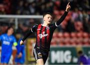 16 September 2019; Andy Lyons of Bohemians celebrates after scoring his side's second goal during the Extra.ie FAI Cup Quarter-Final match between Crumlin United and Bohemians at Richmond Park in Dublin. Photo by Seb Daly/Sportsfile