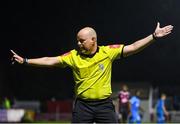 16 September 2019; Referee Graham Kelly during the Extra.ie FAI Cup Quarter-Final match between Crumlin United and Bohemians at Richmond Park in Dublin. Photo by Seb Daly/Sportsfile