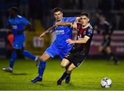 16 September 2019; Dawson Devoy of Bohemians in action against Conor Murphy of Crumlin United during the Extra.ie FAI Cup Quarter-Final match between Crumlin United and Bohemians at Richmond Park in Dublin. Photo by Seb Daly/Sportsfile