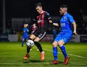 16 September 2019; Danny Grant of Bohemians in action against Craig Walsh of Crumlin United during the Extra.ie FAI Cup Quarter-Final match between Crumlin United and Bohemians at Richmond Park in Dublin. Photo by Seb Daly/Sportsfile