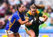 15 September 2019; Orlagh Lally of Meath and Ava Fennessey of Tipperary during the TG4 All-Ireland Ladies Football Intermediate Championship Final match between Meath and Tipperary at Croke Park in Dublin. Photo by Stephen McCarthy/Sportsfile
