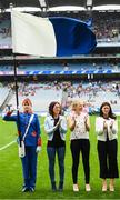 15 September 2019; Members of the Waterford 1994 Jubilee team, from left, Regina Byrne, Martina O'Ryan and Cleona Walsh are honoured ahead of the TG4 All-Ireland Ladies Football Senior Championship Final match between Dublin and Galway at Croke Park in Dublin. Photo by Stephen McCarthy/Sportsfile