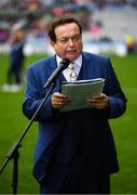 15 September 2019; Marty Morrissey introduces members of the Waterford 1994 Jubilee team who were honoured ahead of the TG4 All-Ireland Ladies Football Senior Championship Final match between Dublin and Galway at Croke Park in Dublin. Photo by Stephen McCarthy/Sportsfile