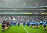 15 September 2019; The pre-match parade prior to the TG4 All-Ireland Ladies Football Senior Championship Final match between Dublin and Galway at Croke Park in Dublin. Photo by Stephen McCarthy/Sportsfile