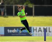 17 September 2019; David Delany of Ireland bowls a delivery during the T20 International Tri Series match between Ireland and Scotland at Malahide Cricket Club in Dublin. Photo by Seb Daly/Sportsfile