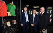 17 September 2019; In attendance, from left, are former footballers Colm O'Rourke of Meath, Denis ‘Ogie’ Moran of Kerry and Larry Tompkins of Cork at the GAA Museum where they were inducted into the Hall of Fame during the GAA Museum Hall of Fame 2019 at Croke Park in Dublin. Photo by David Fitzgerald/Sportsfile