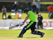 17 September 2019; Kevin O’Brien of Ireland plays a shot during the T20 International Tri Series match between Ireland and Scotland at Malahide Cricket Club in Dublin. Photo by Seb Daly/Sportsfile