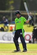 17 September 2019; Gareth Delany of Ireland acknowledges the crowd after scoring a half-century during the T20 International Tri Series match between Ireland and Scotland at Malahide Cricket Club in Dublin. Photo by Seb Daly/Sportsfile