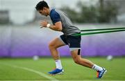 18 September 2019; Joey Carbery during Ireland Rugby squad training at the Ichihara Suporeku Park in Ichihara, Japan. Photo by Brendan Moran/Sportsfile