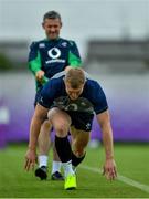 18 September 2019; Keith Earls with team physio Keith Fox during Ireland Rugby squad training at the Ichihara Suporeku Park in Ichihara, Japan. Photo by Brendan Moran/Sportsfile