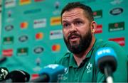 18 September 2019; Defence coach Andy Farrell during an Ireland Rugby press conference at the Yokohama Bay Sheraton Hotel and Towers in Yokohama, Japan. Photo by Brendan Moran/Sportsfile