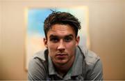 18 September 2019; Joey Carbery poses for a portrait following an Ireland Rugby press conference at the Yokohama Bay Sheraton Hotel and Towers in Yokohama, Japan. Photo by Ramsey Cardy/Sportsfile