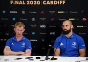 18 September 2019; Leinster head coach Leo Cullen and Scott Fardy in attendance during the Guinness PRO14 launch at Aviva Stadium in Dublin. Photo by Harry Murphy/Sportsfile