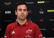 18 September 2019; Munster head coach Johann van Graan in attendance during the Guinness PRO14 launch at Aviva Stadium in Dublin. Photo by Harry Murphy/Sportsfile